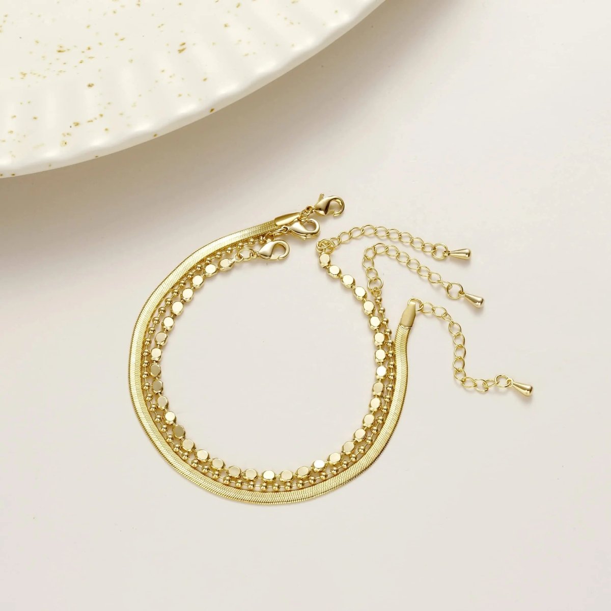 Gosfry Layered Gold Plated Dot Bracelets - GOSFRY