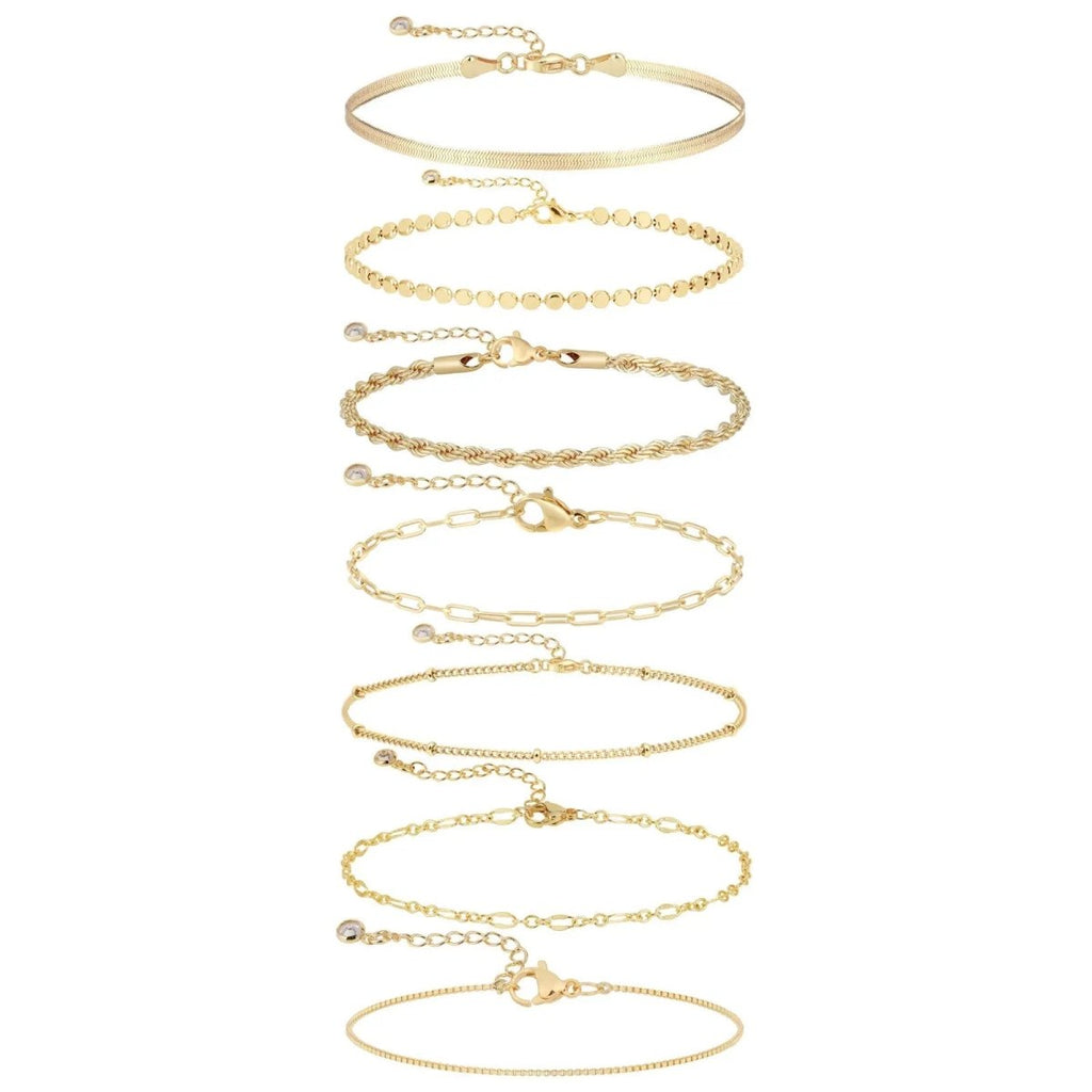 Gosfry Layered Gold/Silver Bracelets - GOSFRY