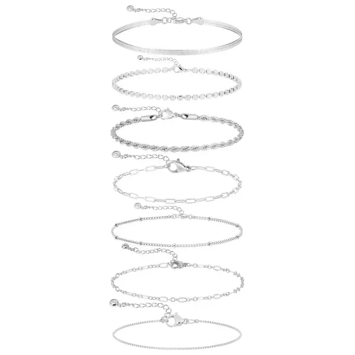 Gosfry Layered Gold/Silver Bracelets - GOSFRY