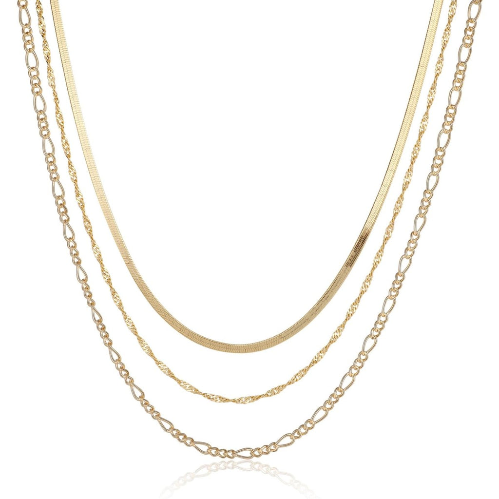 Gosfry Layered Rope Figaro Necklaces - GOSFRY