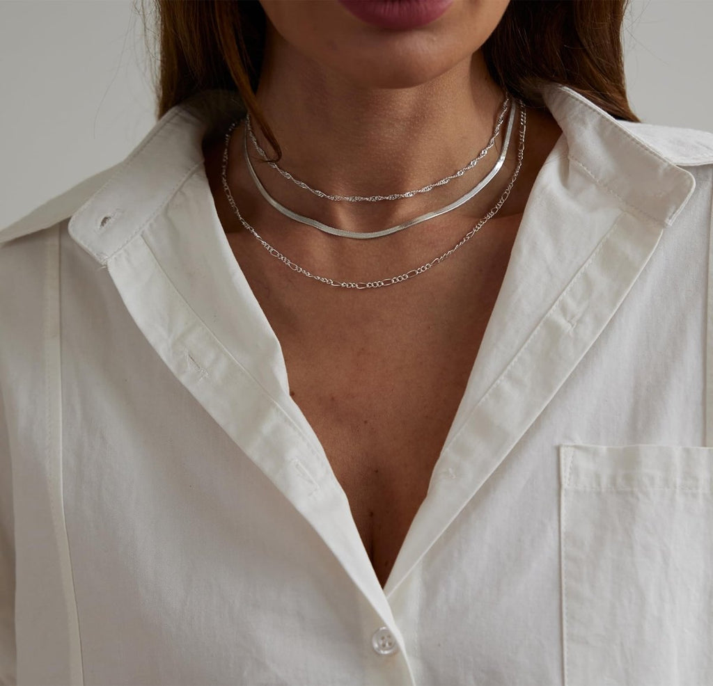 Gosfry Layered Rope Figaro Necklaces - GOSFRY