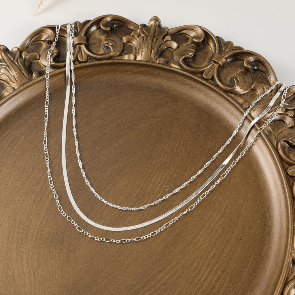 Gosfry Layered Rope Figaro Necklaces - GOSFRY