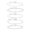 Gosfry Layered Silver Anklets - GOSFRY