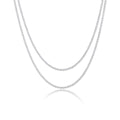 Gosfry Layered Silver Shiny Rope Necklaces - GOSFRY