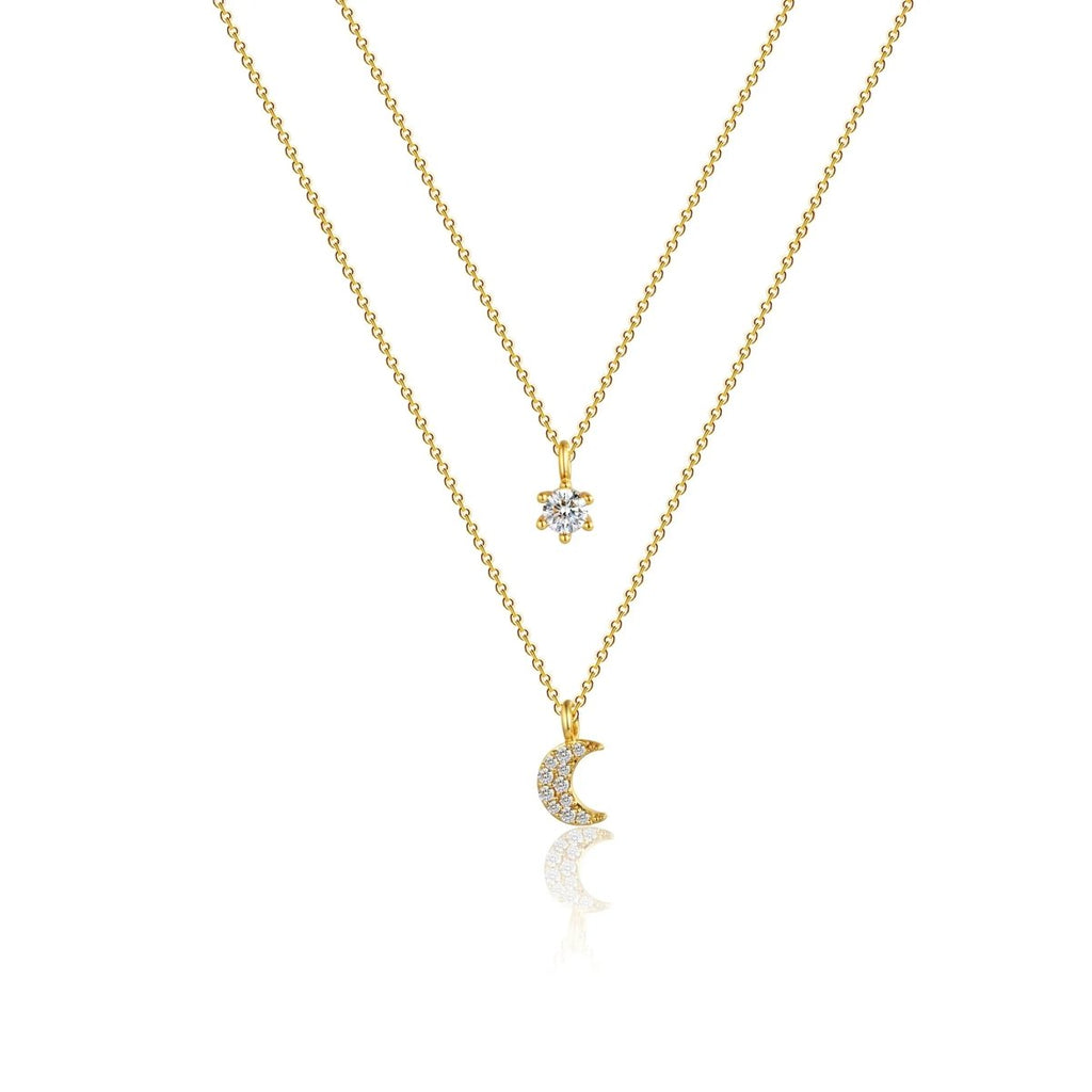 Gosfry Moon Cubic Zirconia Choker Necklaces - GOSFRY