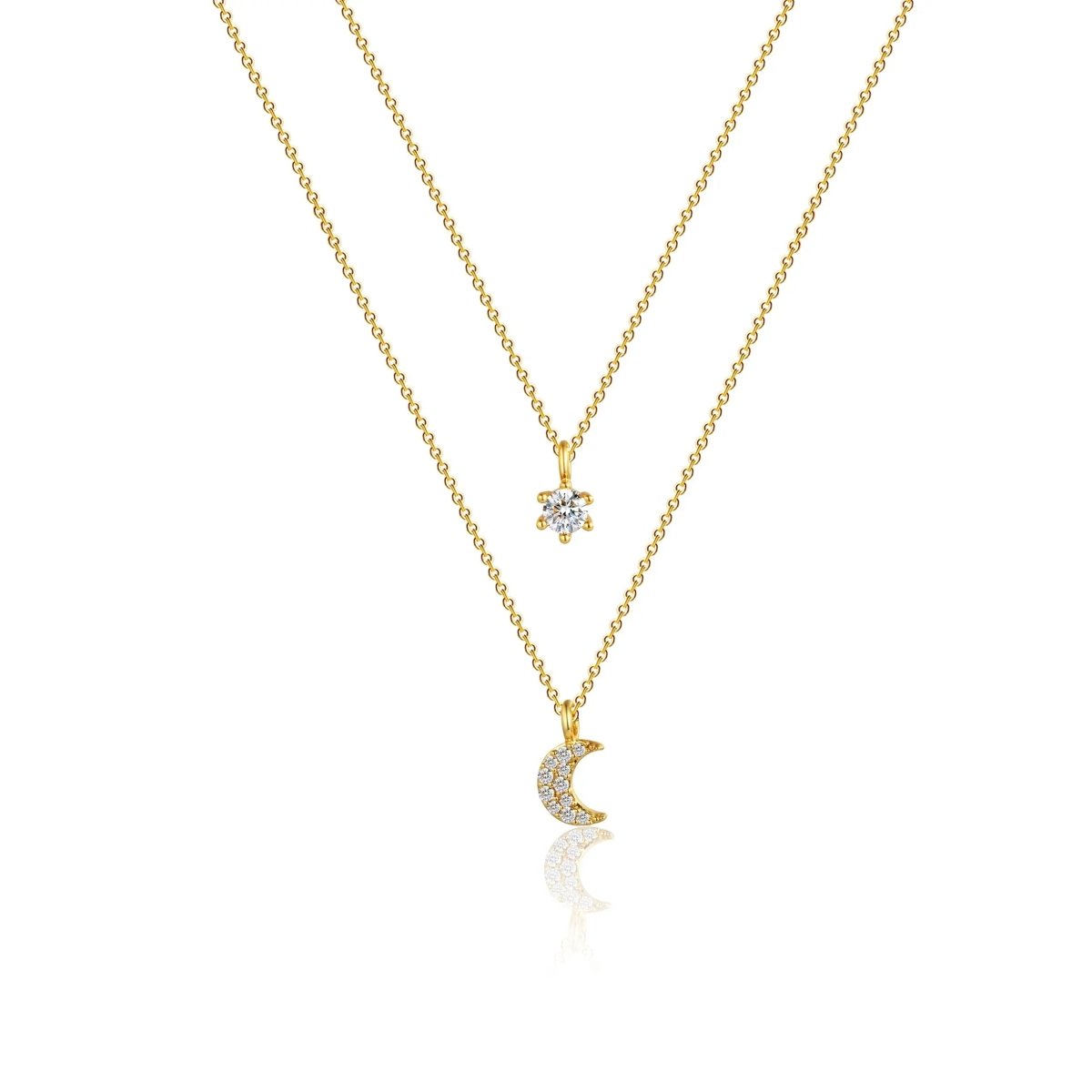 Gosfry Moon Cubic Zirconia Choker Necklaces - GOSFRY