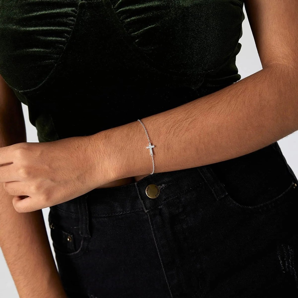 Gosfry Silver Cross Bracelets - GOSFRY