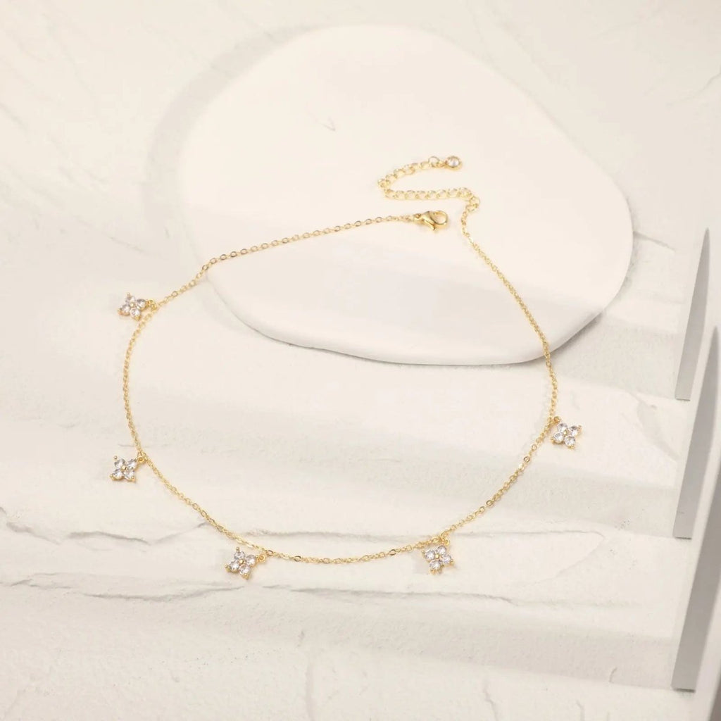 Gosfry Simple Diamond Choker Necklaces - GOSFRY