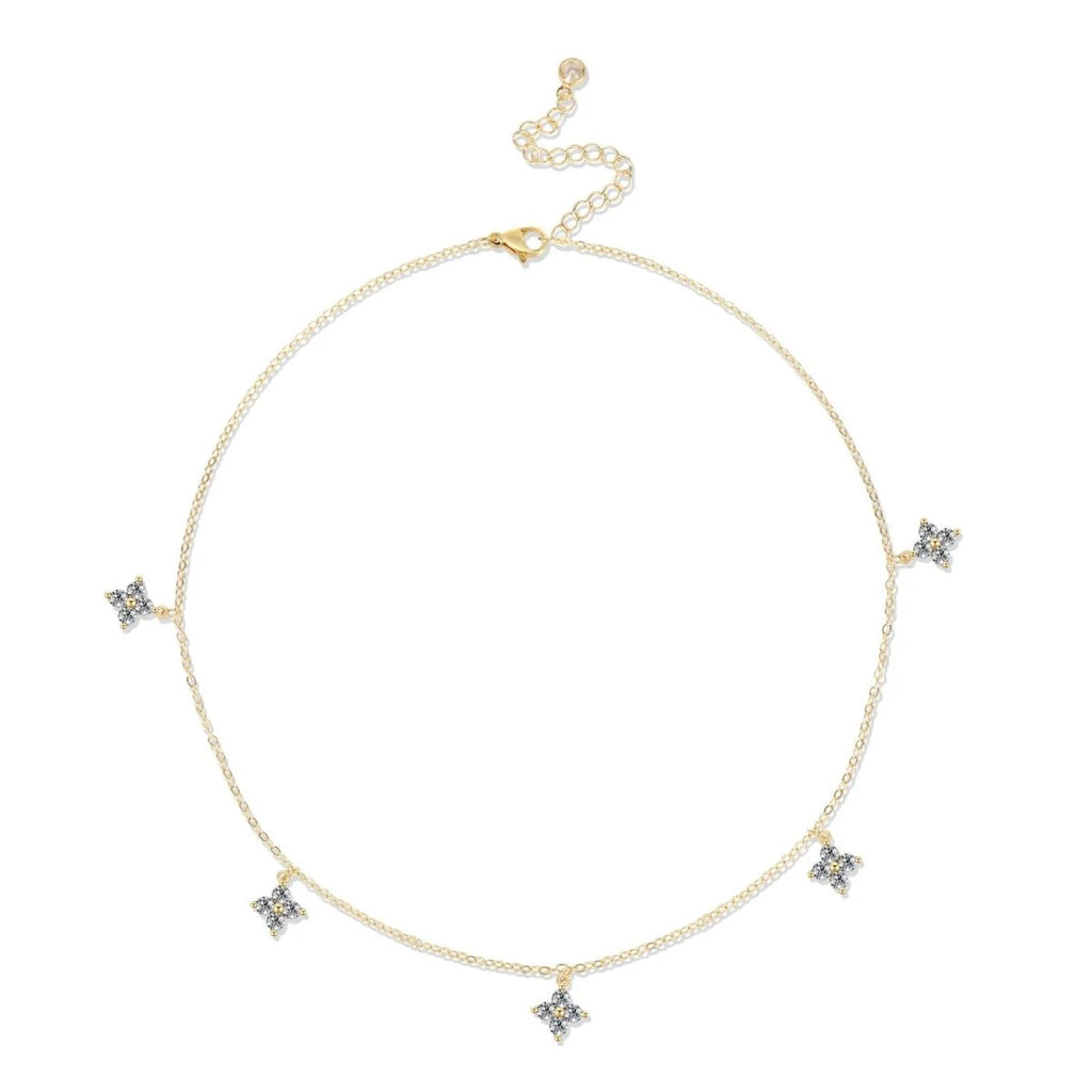 Gosfry Simple Diamond Choker Necklaces - GOSFRY