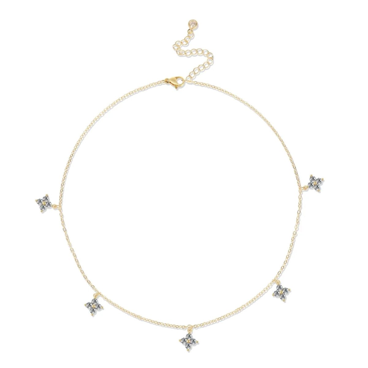 Gosfry Simple Diamond Choker Necklaces - GOSFRY