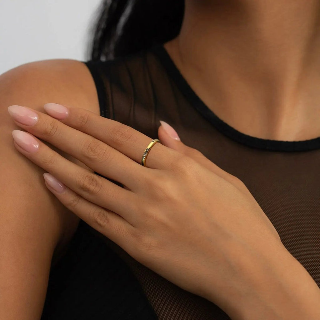 Gosfry Sparkling Cubic Zirconia Rings Size 6 to 9 - GOSFRY