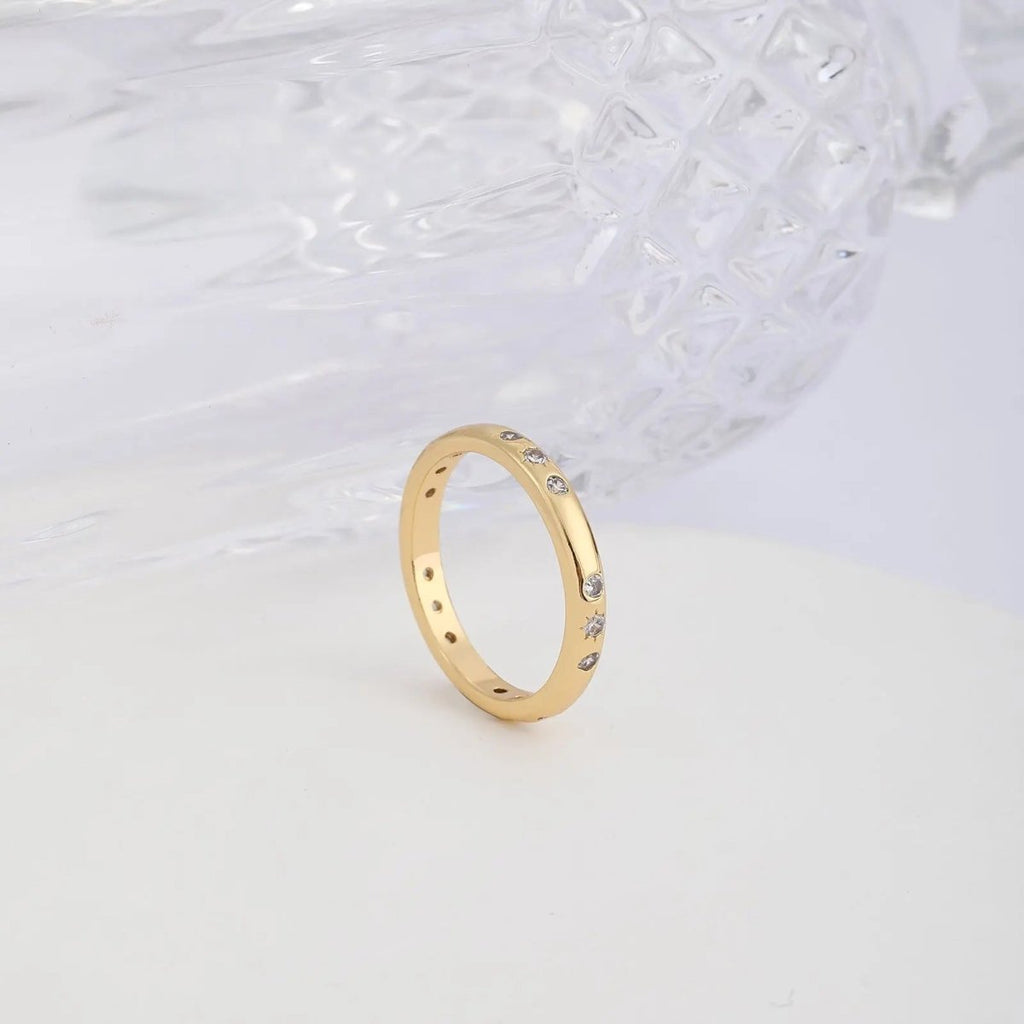 Gosfry Sparkling Cubic Zirconia Rings Size 6 to 9 - GOSFRY