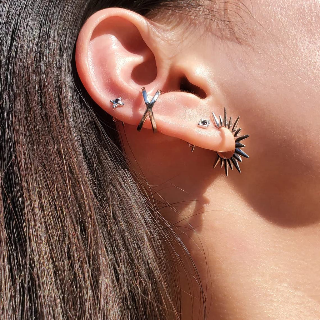 Gosfry Sun Shaped Hoop Earrings - GOSFRY