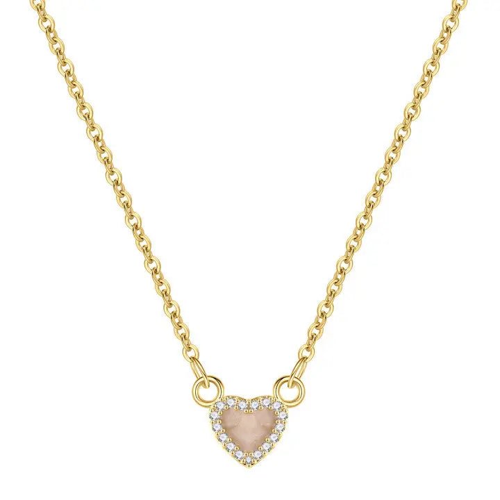 Gosfry Tiny CZ Heart Necklaces - GOSFRY