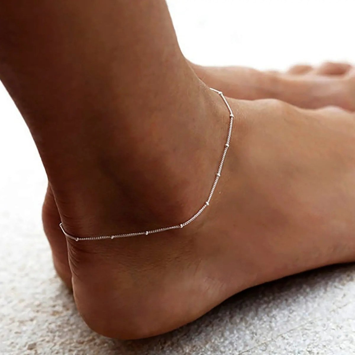 Silver Satellite Ankle Bracelets - GOSFRY