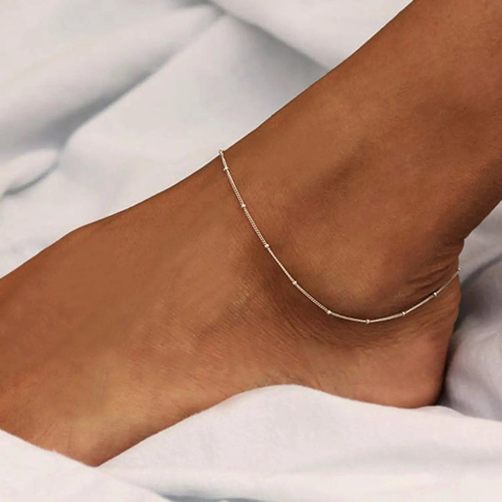 Silver Satellite Ankle Bracelets - GOSFRY